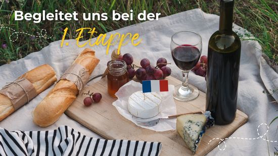 Picknick mit Käse aus Frankreich