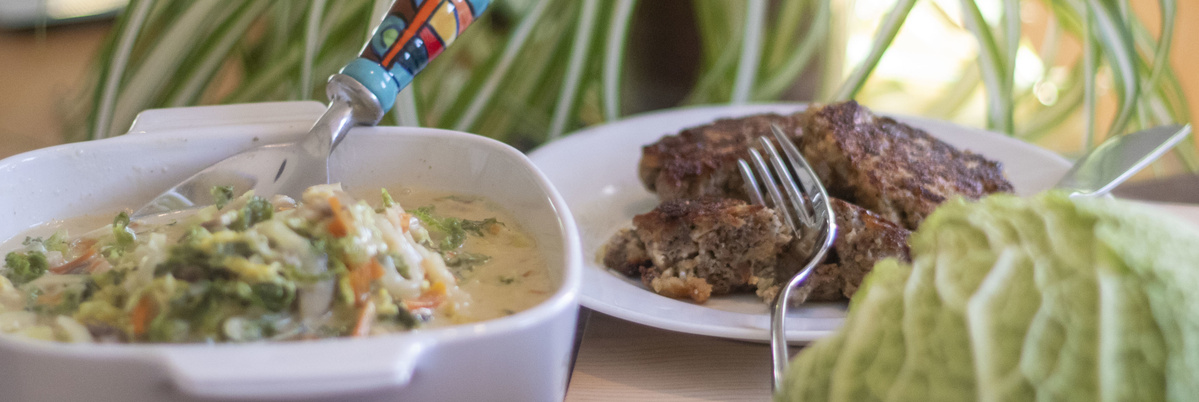 Festlicher Rahmwirsing und Pressknödel