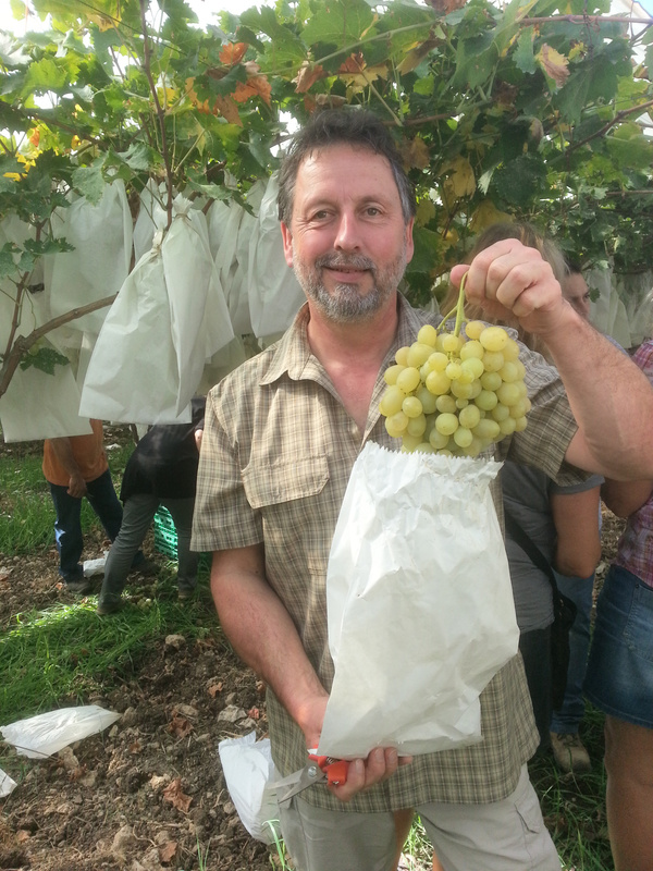 Wolfgang beim Erzeugerbesuch in Italien