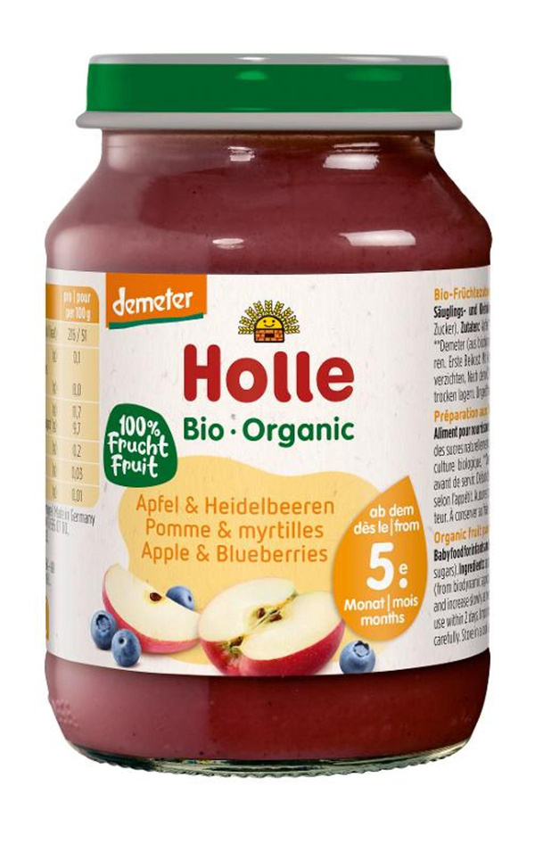 Produktfoto zu Glas Apfel Heidelbeere 190 g ab 4.Monat