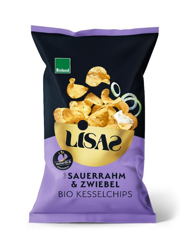 Produktfoto zu Sauerrahm Zwiebel Kesselchips 115g