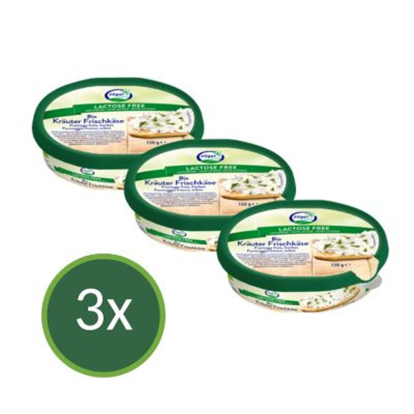 Produktfoto zu Frischkäse Kräuter 3er-Pack lakt.frei