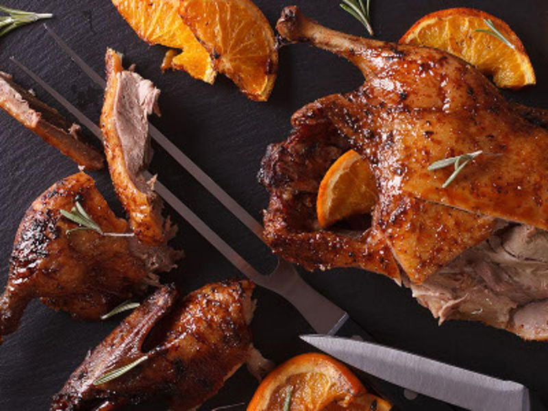 Fleisch Geflügel zu Weihnachten