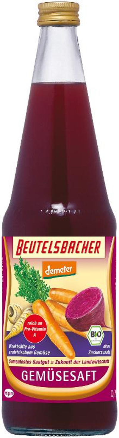 Produktfoto zu Gemüse Direktsaft m. Pastinaken 0,7 l
