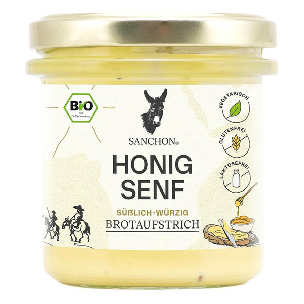 Produktfoto zu Brotaufstrich Honig Senf Sanchon 135g