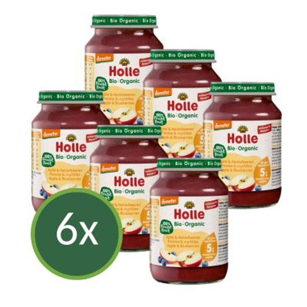 Produktfoto zu Glas Apfel-Heidelbeere 6x190g