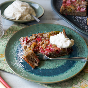 Rhabarberkuchen ohne Mehl