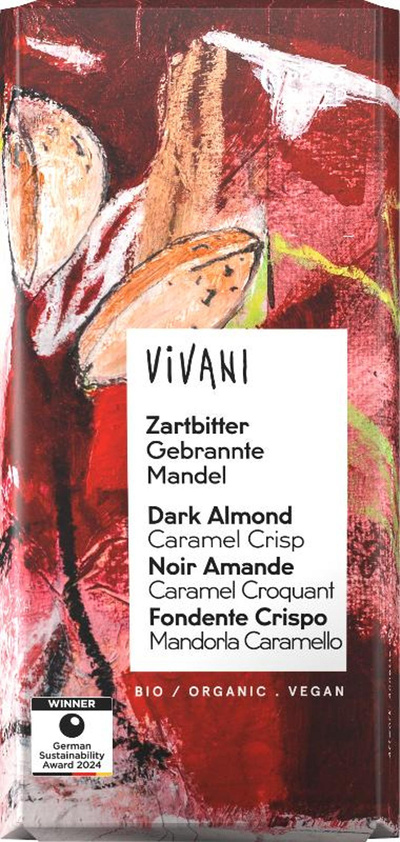 Produktfoto zu Schokolade Zartbitter Gebrannte Mandel  80g