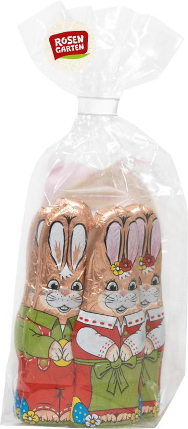 Produktfoto zu Vollmilchschoko-Osterhase 5 Stück, in Staniol