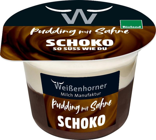 Produktfoto zu Schoko Pudding m. Sahne