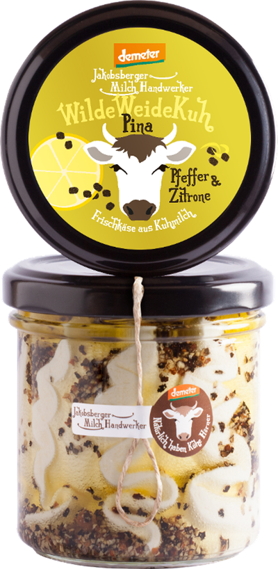 Produktfoto zu Pina Frischkäse Pfeffer_Zitrone