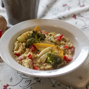 Risotto vom Haferkorn mit Gute Laune Gemüse