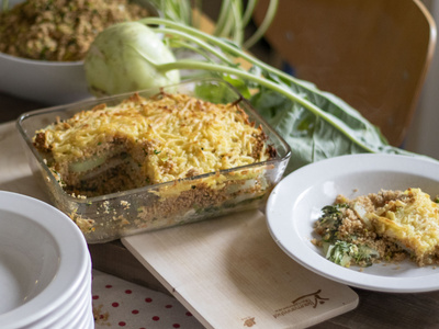 Kohlrabi-Couscous-Lasagne