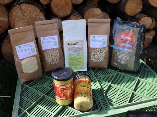 Lupinen und Platterbsen-Produkte