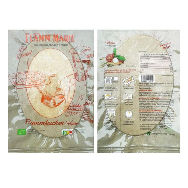 Produktfoto zu Flammkuchenböden Dinkel 6 Stüc