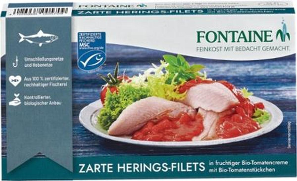 Produktfoto zu Heringsfilet in Tomatensauce 200g
