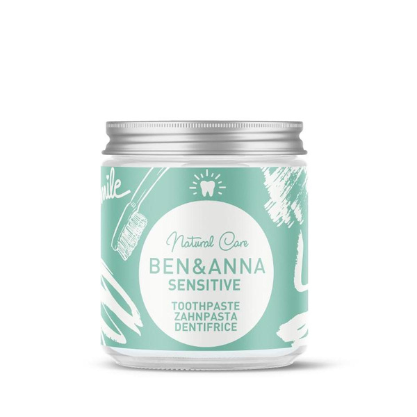 Produktfoto zu Zahnpasta Sensitive Ben und Anna, 100ml im Glas
