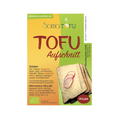 Produktfoto zu Tofu Aufschnitt ca.120g SomaTofu