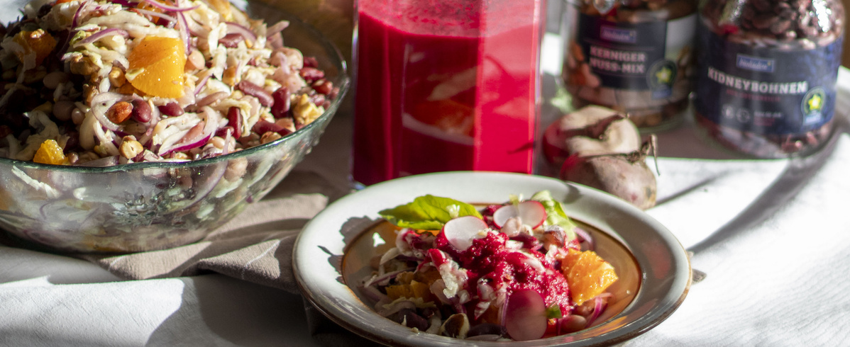 Salat mit Hülsenfrüchten