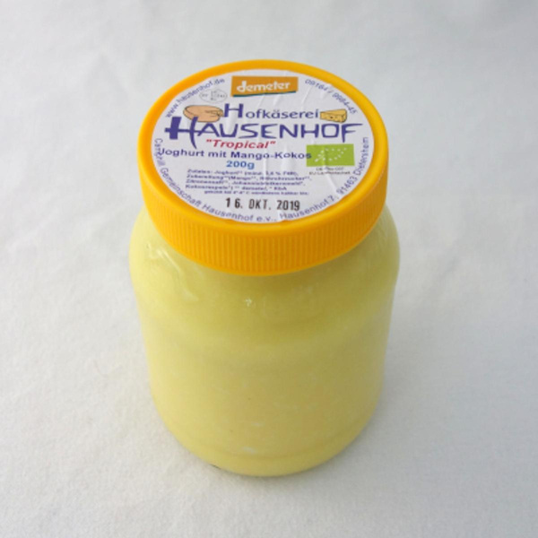 Produktfoto zu Hausenhof Joghurt Rhabarber 500g, regional