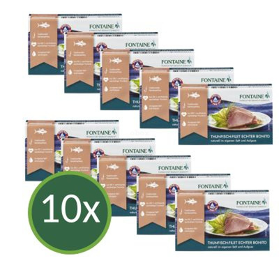 Produktfoto zu Thunfisch Bonito naturell 10x120g