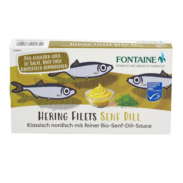 Produktfoto zu Heringsfilet Senf Dill Creme 6x200g