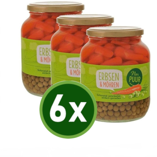 Produktfoto zu Erbsen und Möhren 6x680g