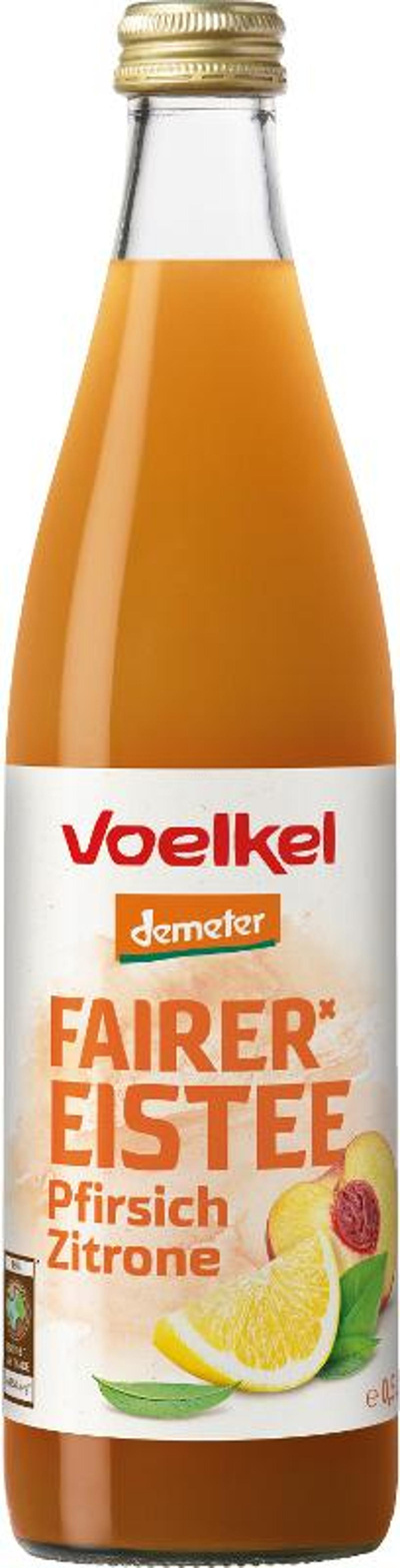 Produktfoto zu Eistee fair mit Pfirsich Zitrone 0,5l