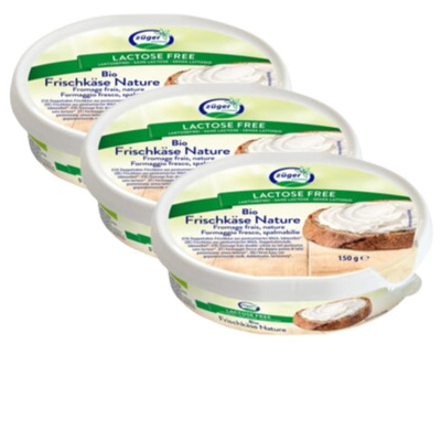 Produktfoto zu Frischkäse natur 3er-Pack lakt.frei