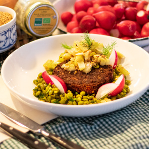 Curry Erbsen, Gemüse und Paddy