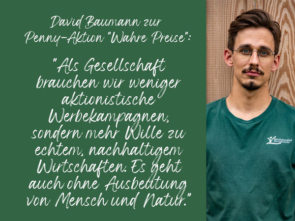 Statement David Baumann zur Penny-Aktion
