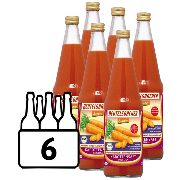 Produktfoto zu Karottensaft Rothild 6er Kasten
