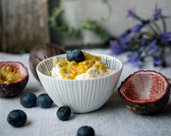 Quark mit Maracuja