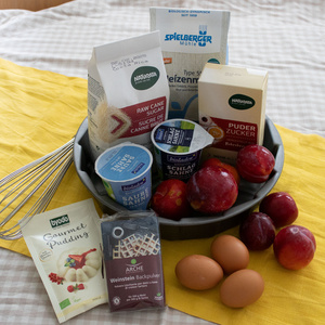 Zutaten für Pflaumenkuchen