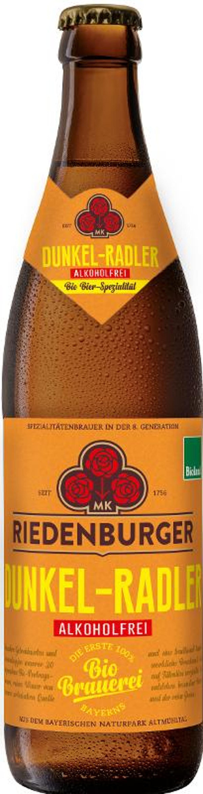Produktfoto zu RIEDENBURGER DUNKEL RADLER ALKOHOLFREI 10er Kiste