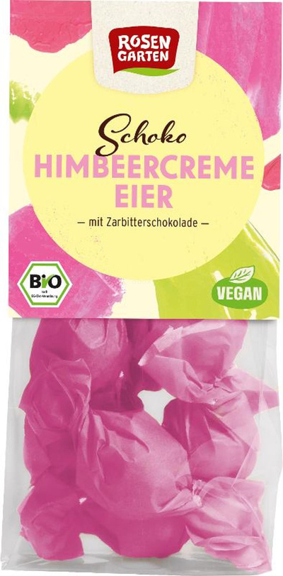 Produktfoto zu Zartbitter Schoko Eier Himbeer