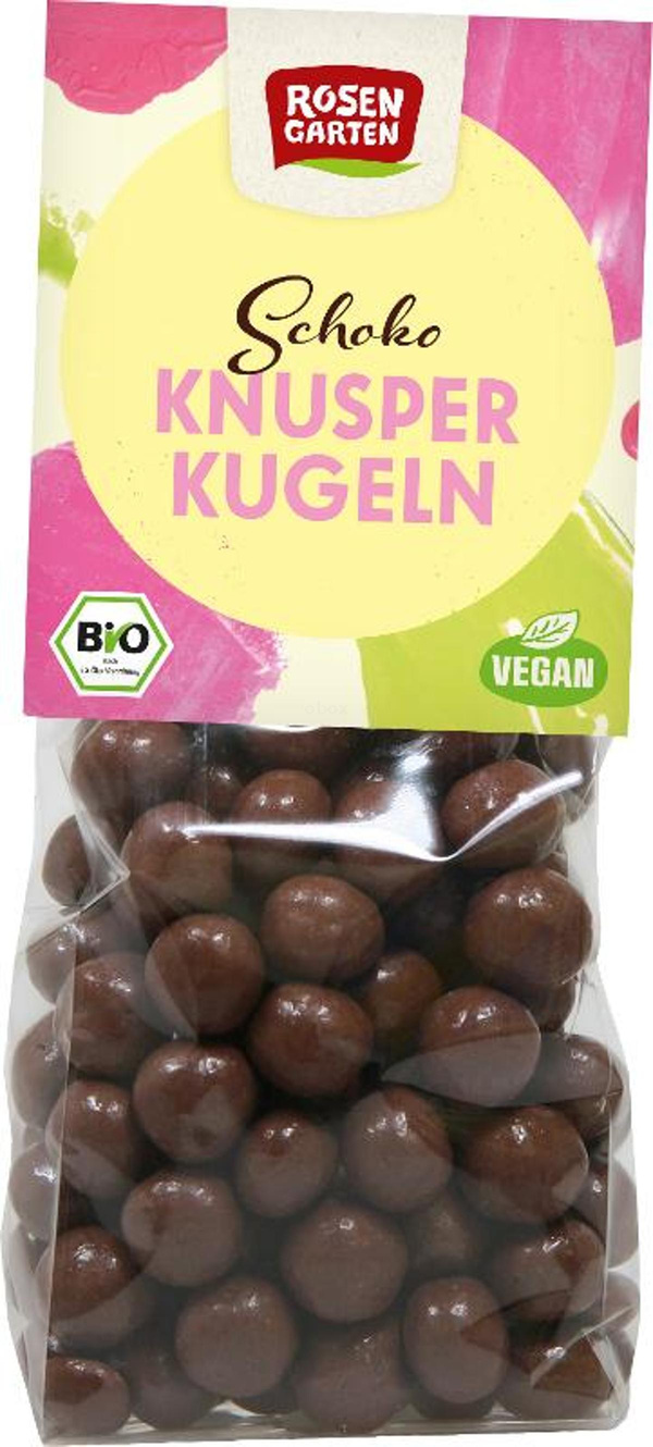 Produktfoto zu Vegane Schoko Kugeln mit Knusperkern 80g