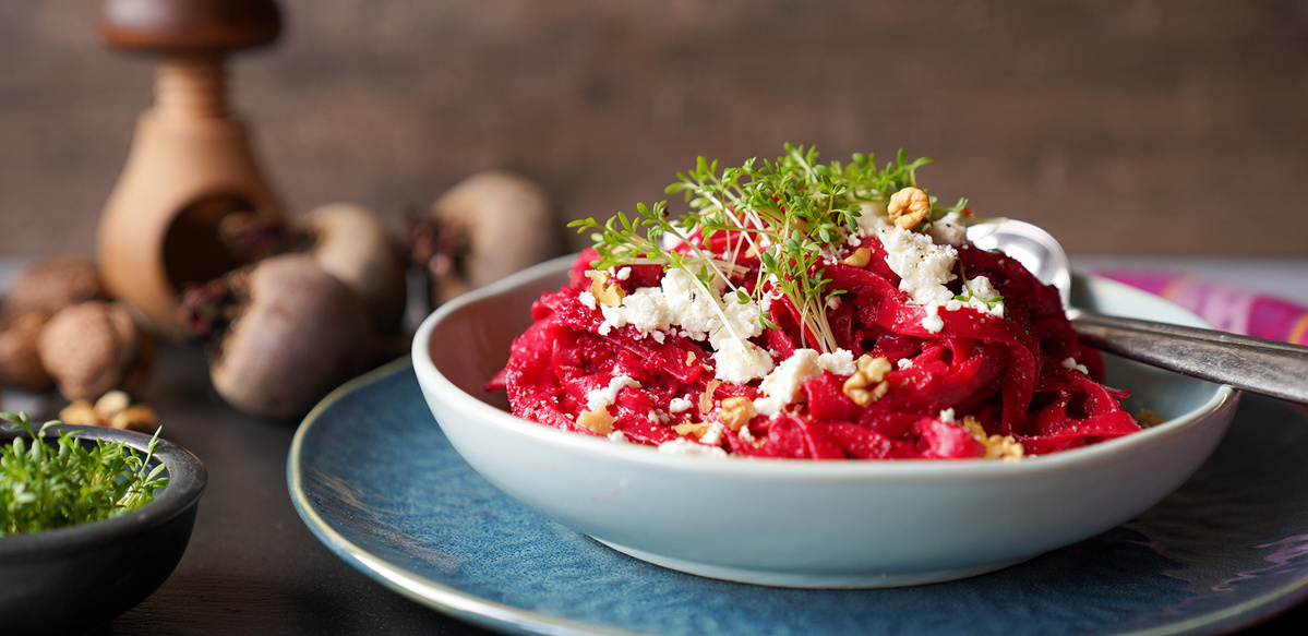 Pink Pasta - Nudelsauce mit Roter Bete