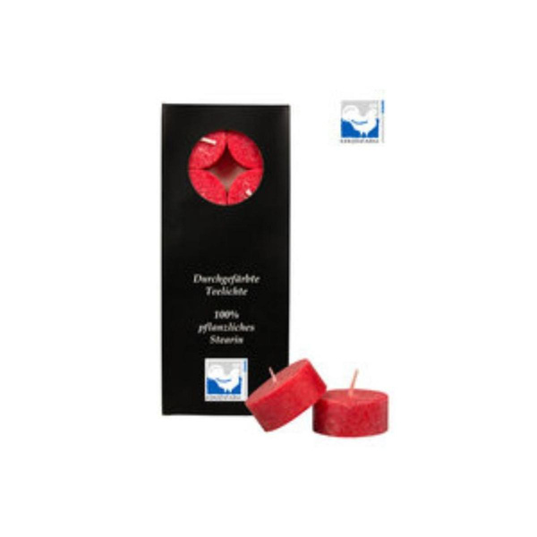 Produktfoto zu !Teelichter rot Stearin 10 St