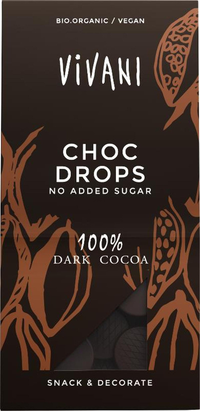 Produktfoto zu Choc Drops 100% Cacao 100g