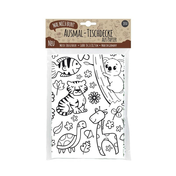 Produktfoto zu Ausmal-Tischdecke Tiere&Natur
