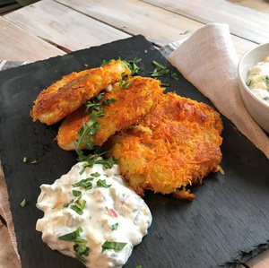 Kohlrabischnitzel mit Kruste