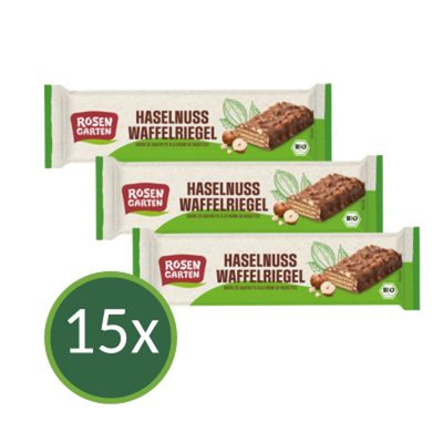 Produktfoto zu Haselnuss-Waffelriegel 15x35g