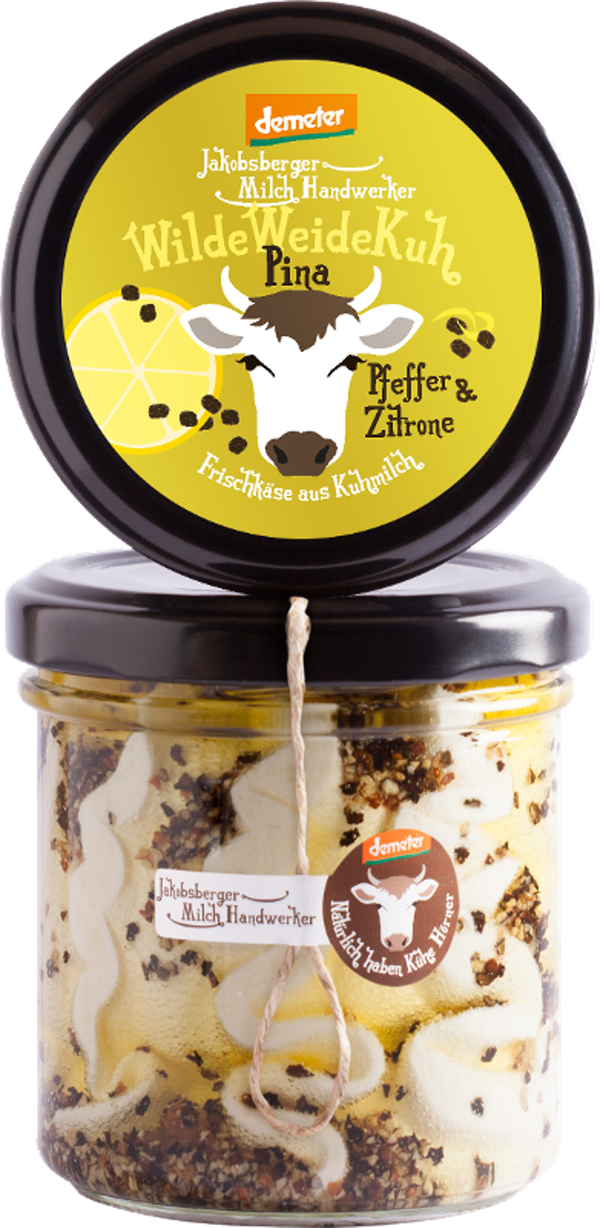 Produktfoto zu Pina Frischkäse Pfeffer_Zitrone