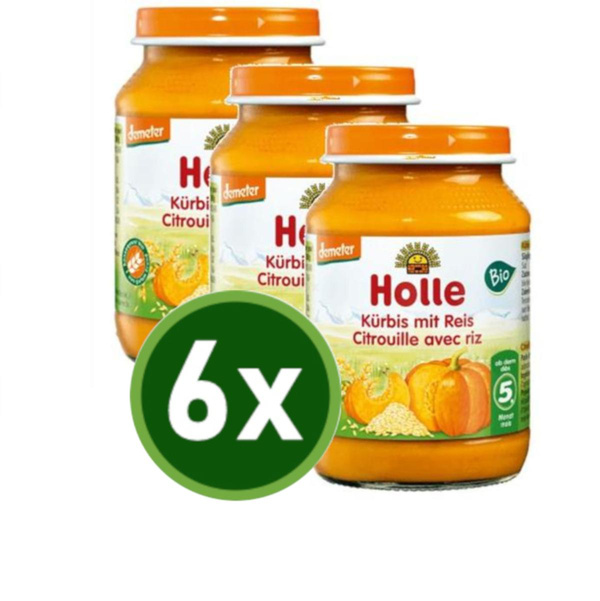 Produktfoto zu GLAS Kürbis mit Reis 6x190g