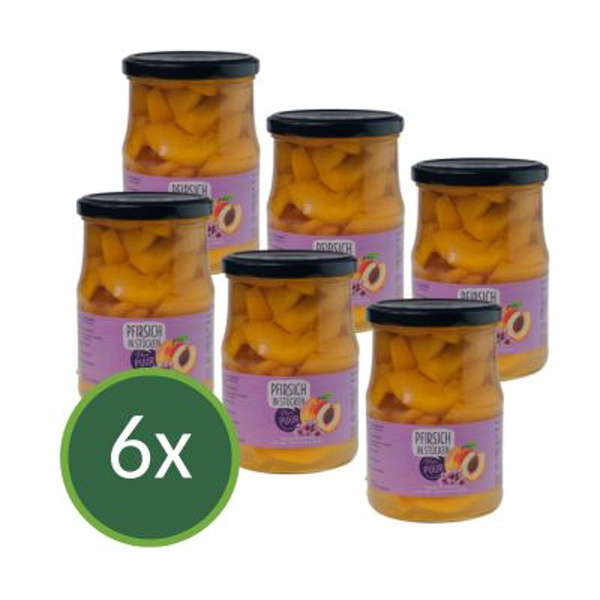 Produktfoto zu Pfirsich Stücke 6x550g