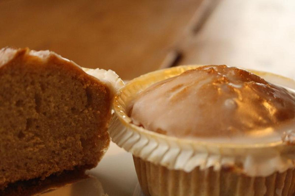 Produktfoto zu Zitronen Dinkelmuffin vegan 4 Stck