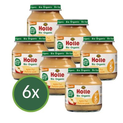 Produktfoto zu Glas Apfel pur 6x125g