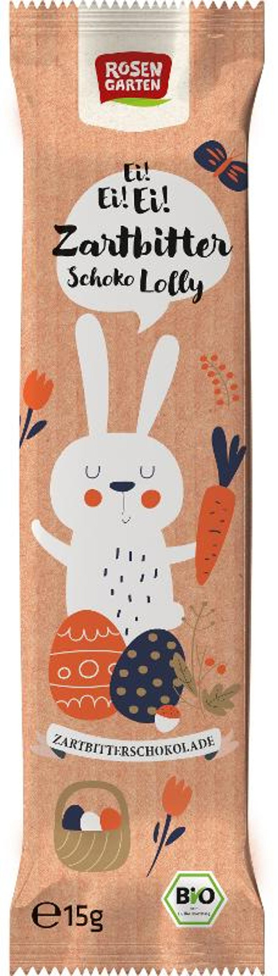 Produktfoto zu Zartbitterschoko-Lolly Hase, 15g