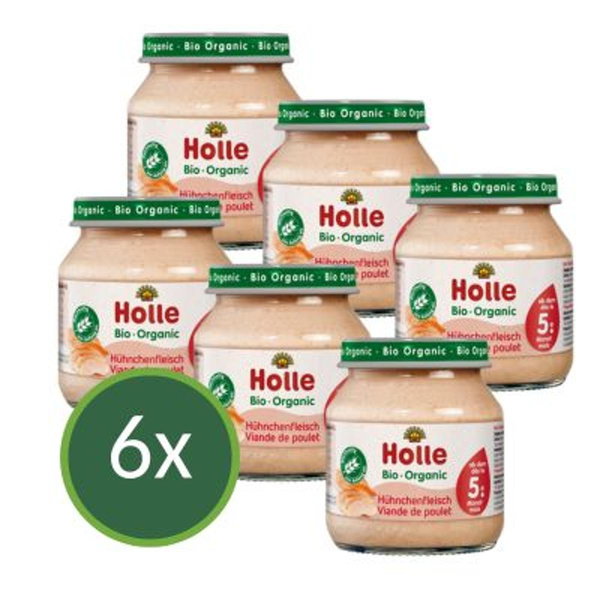 Produktfoto zu Glas Hühnchenfleisch 6x125g